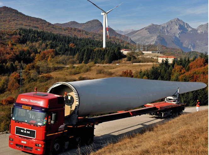 Remorque de transport de pales d'éoliennes à vendre